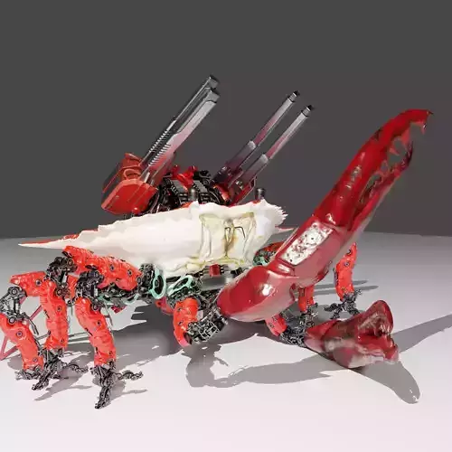 Carb-War-Robot-Cyberpunk 3D model