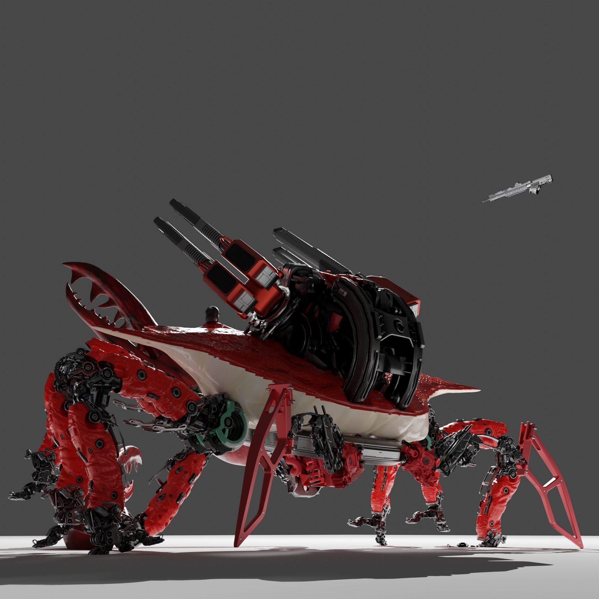 Carb-War-Robot-Cyberpunk 3D model_3