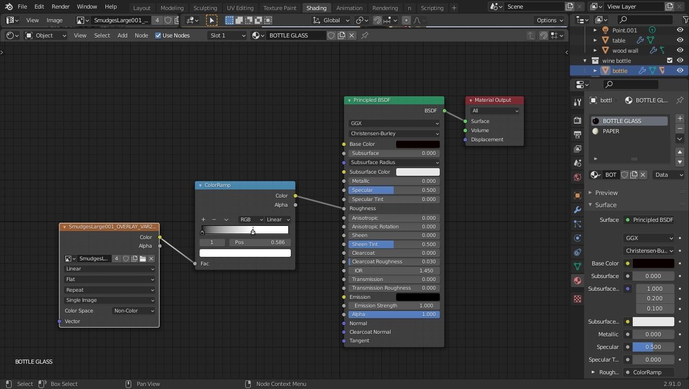 low poly wine bottle Low-poly 3D model_4