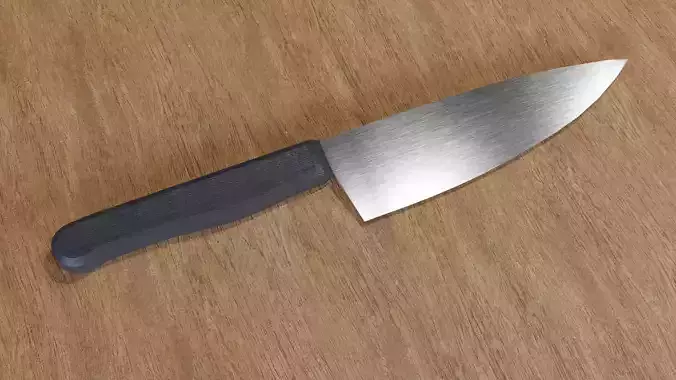 Chef Kitchen Knife Low Poly