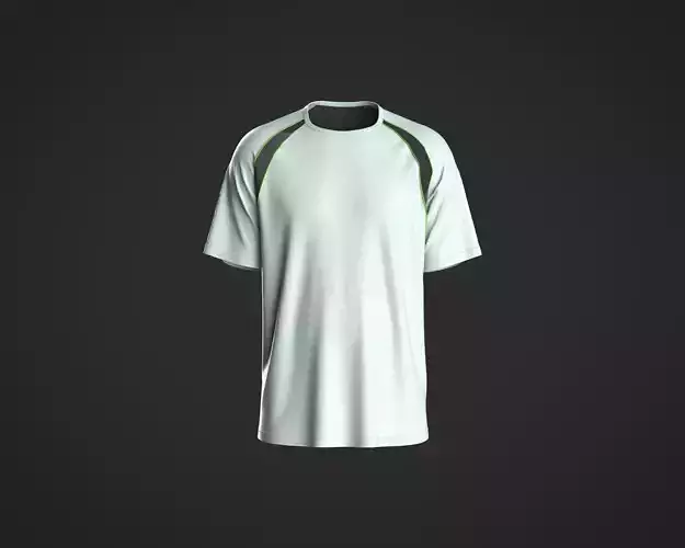 Mens cut and sew workout jersey 3D model