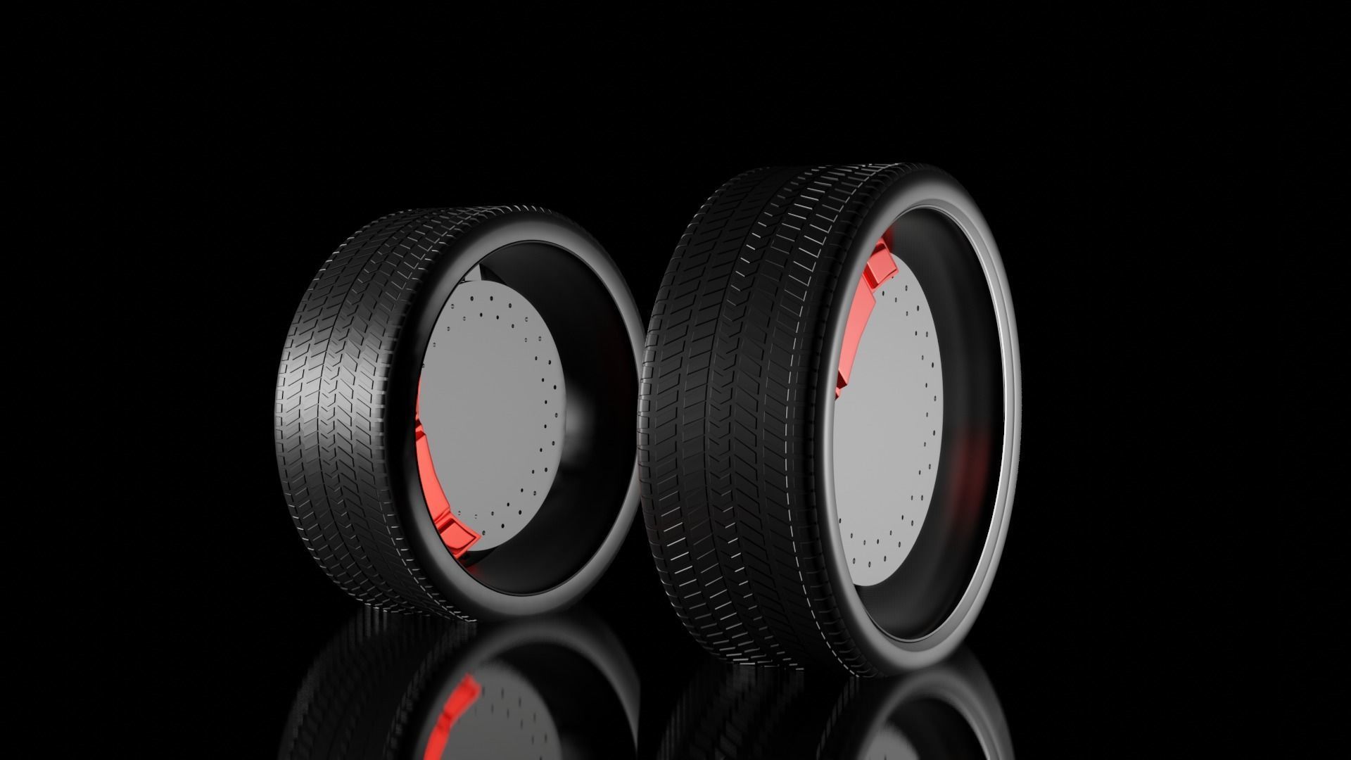 Supercar alloy wheel 3D model_12