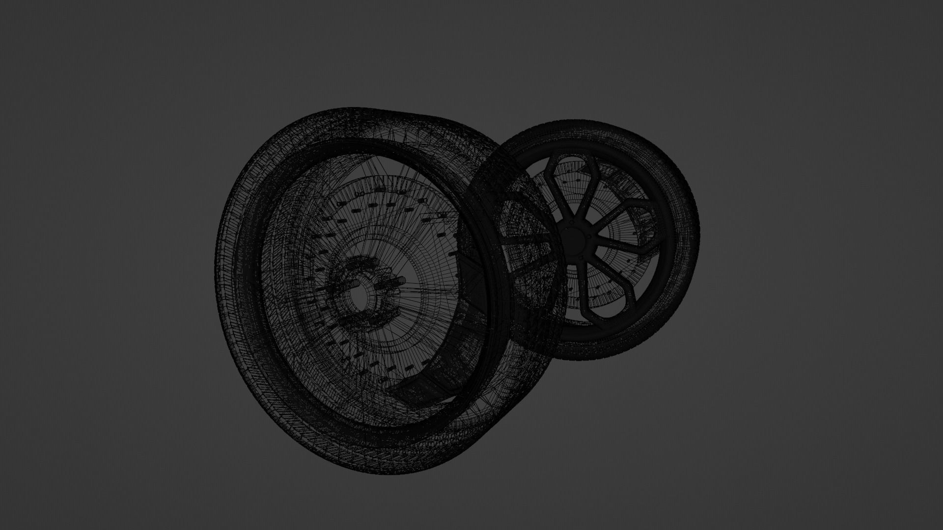 Supercar alloy wheel 3D model_19