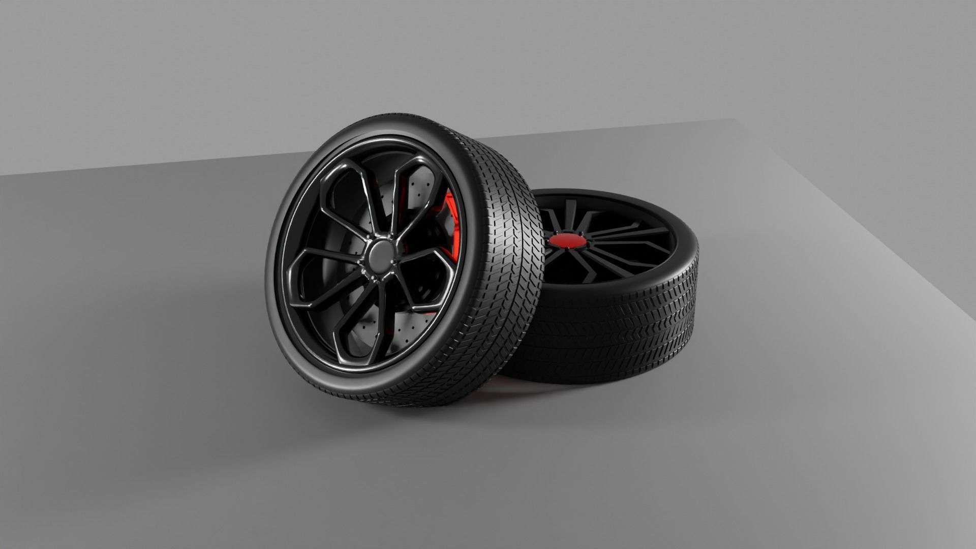 Supercar alloy wheel 3D model_11
