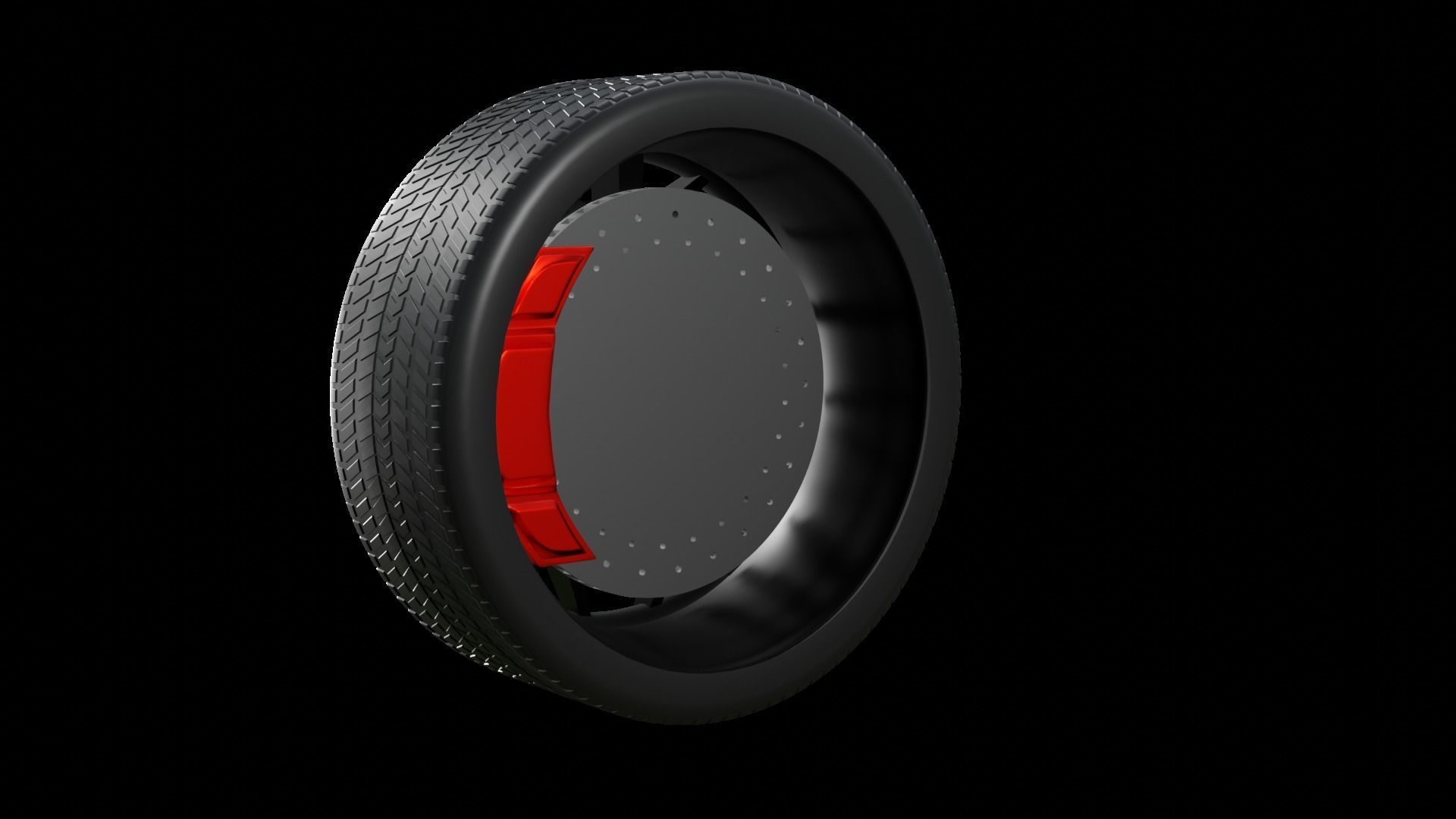Supercar alloy wheel 3D model_18