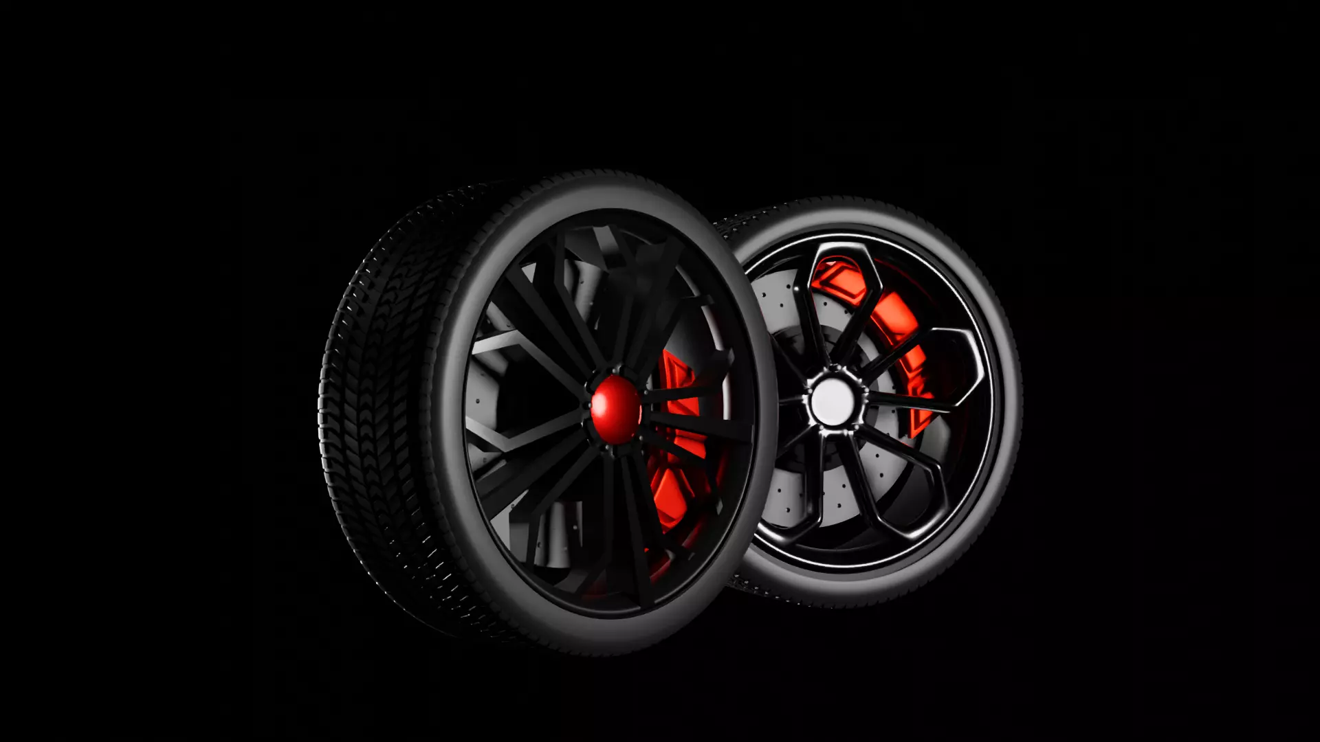 Supercar alloy wheel 3D model_0