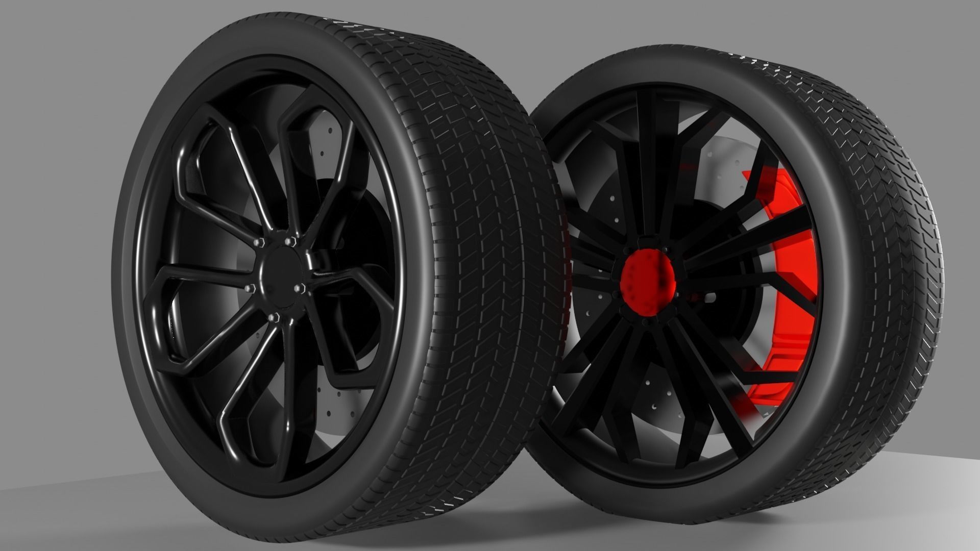 Supercar alloy wheel 3D model_8