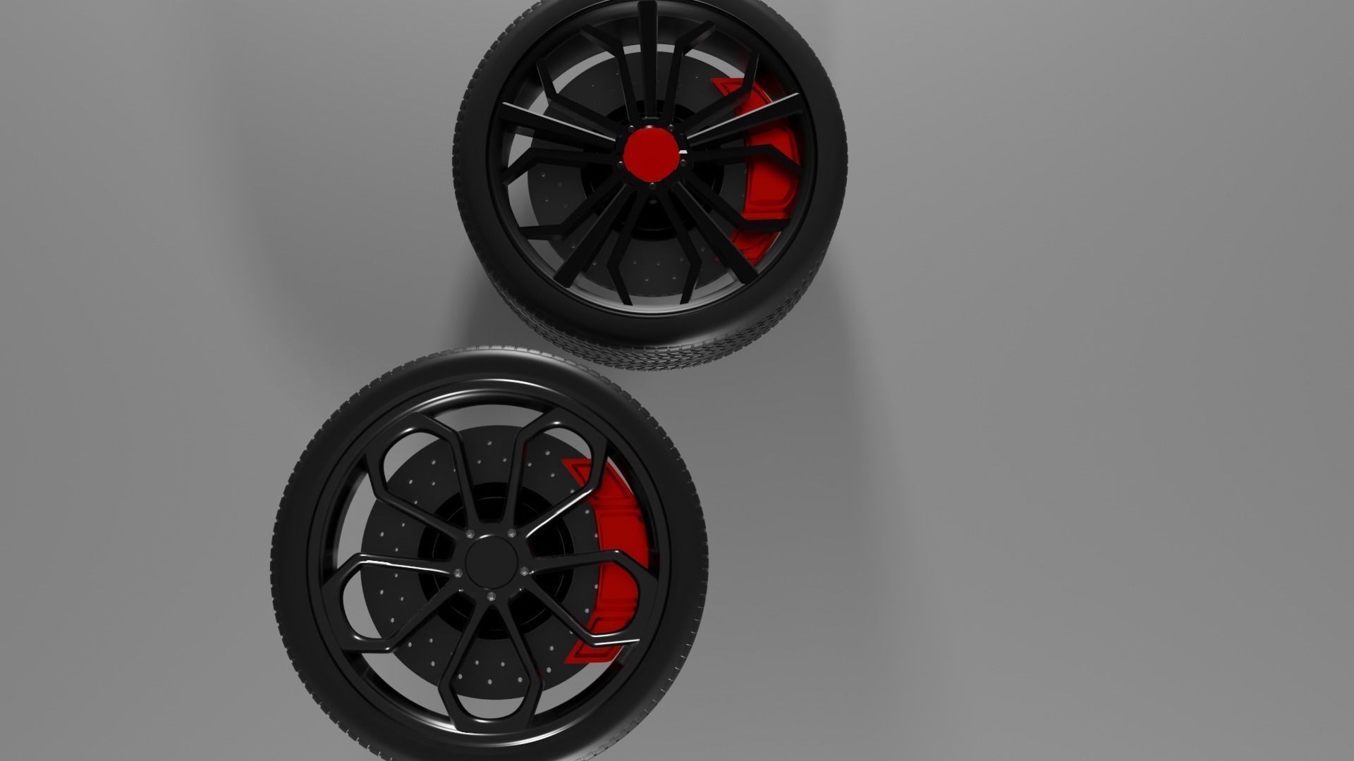 Supercar alloy wheel 3D model_9