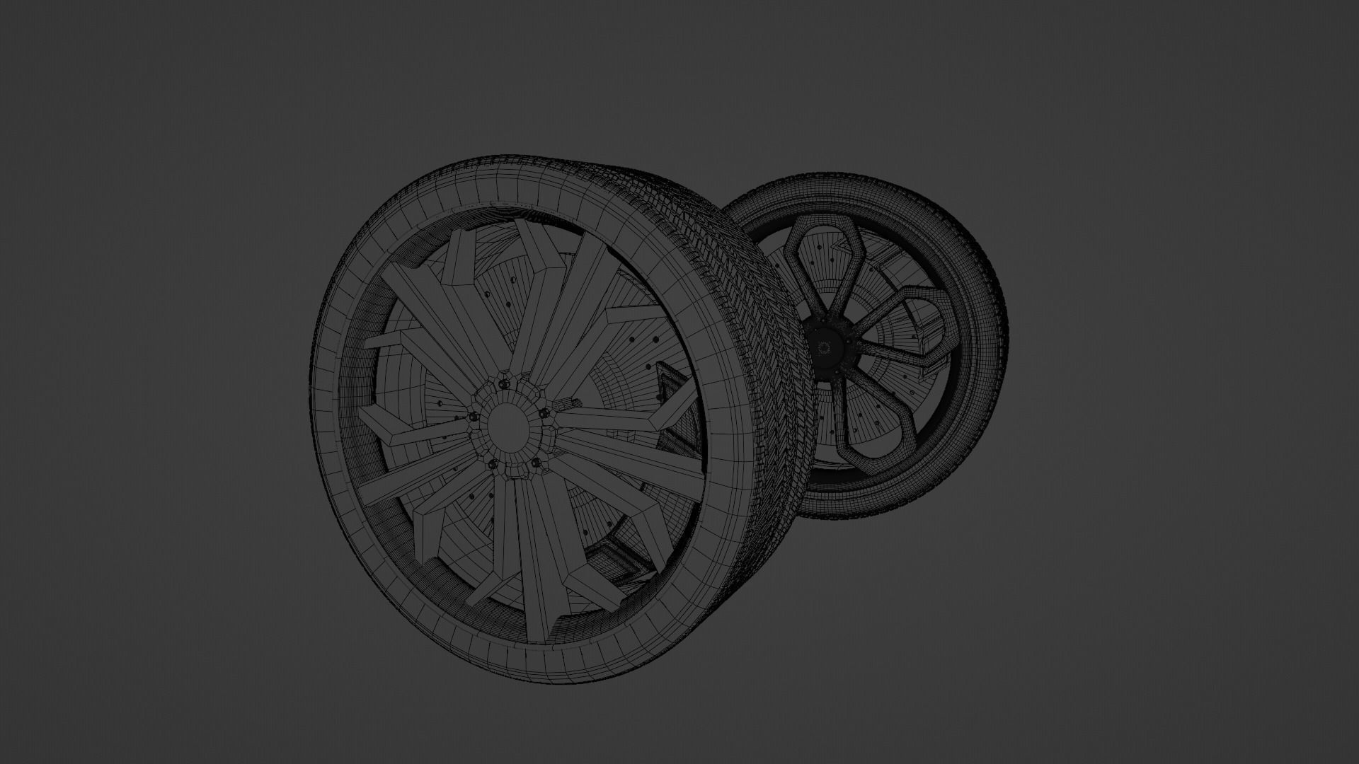 Supercar alloy wheel 3D model_14
