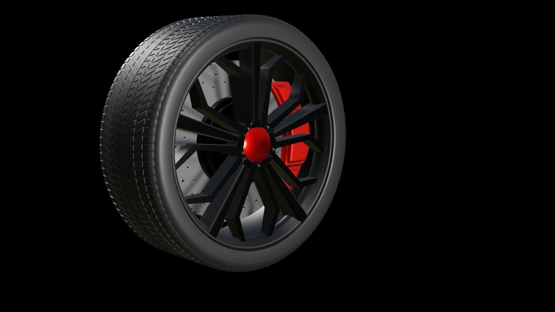 Supercar alloy wheel 3D model_17