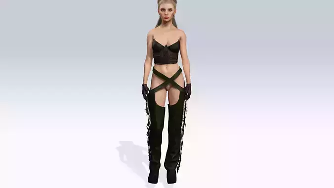 Sexy Cowgirl - Fully Rigged