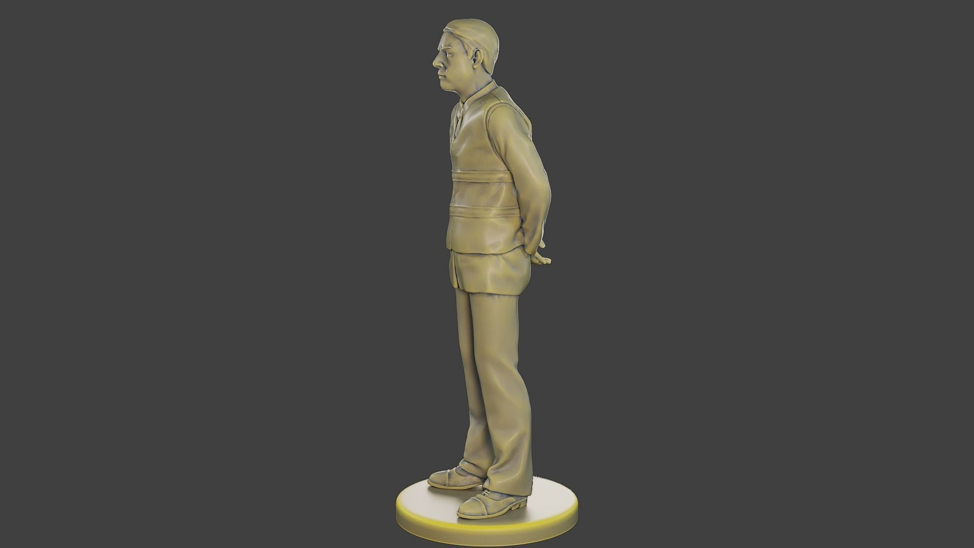 Male Security reflective vest MSRV 004 3D print model_3