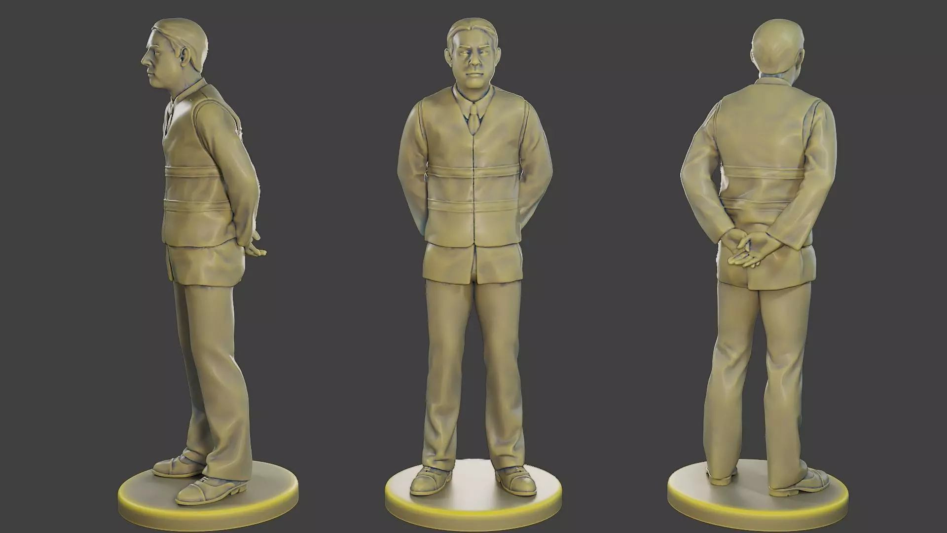 Male Security reflective vest MSRV 004 3D print model_0