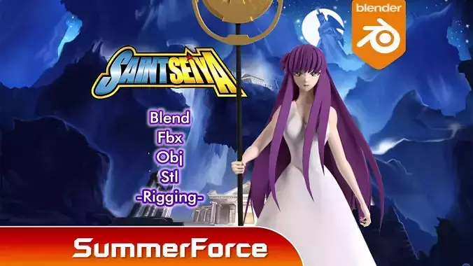 Saori Kido - Saint Seiya 3D model