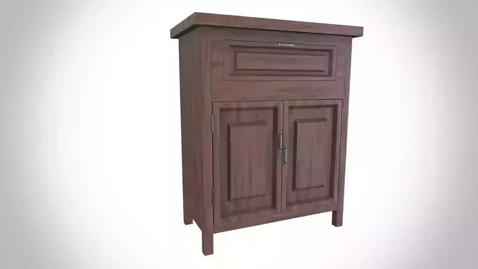 wooden cupboard 3D model