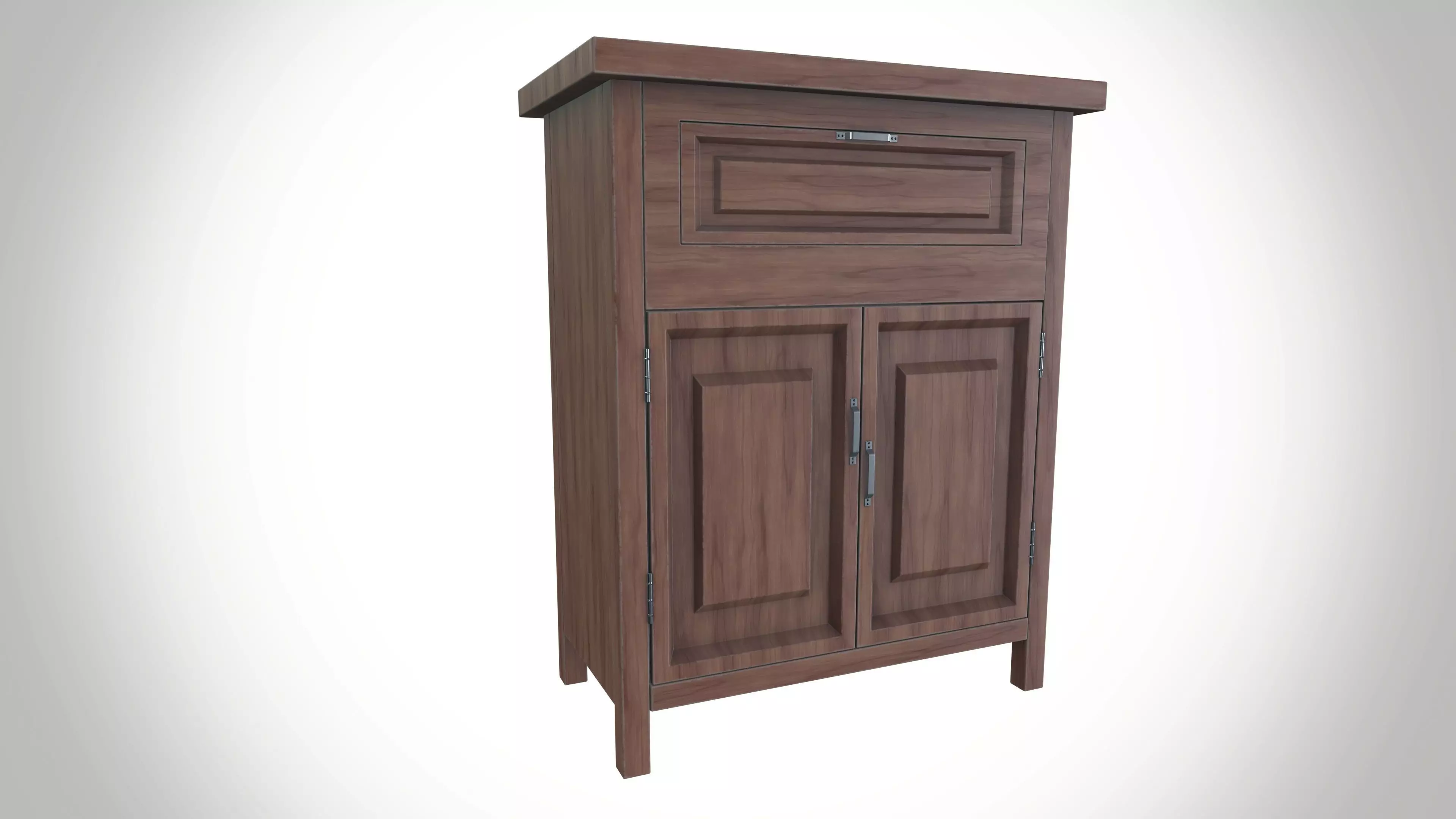 wooden cupboard 3D model_0