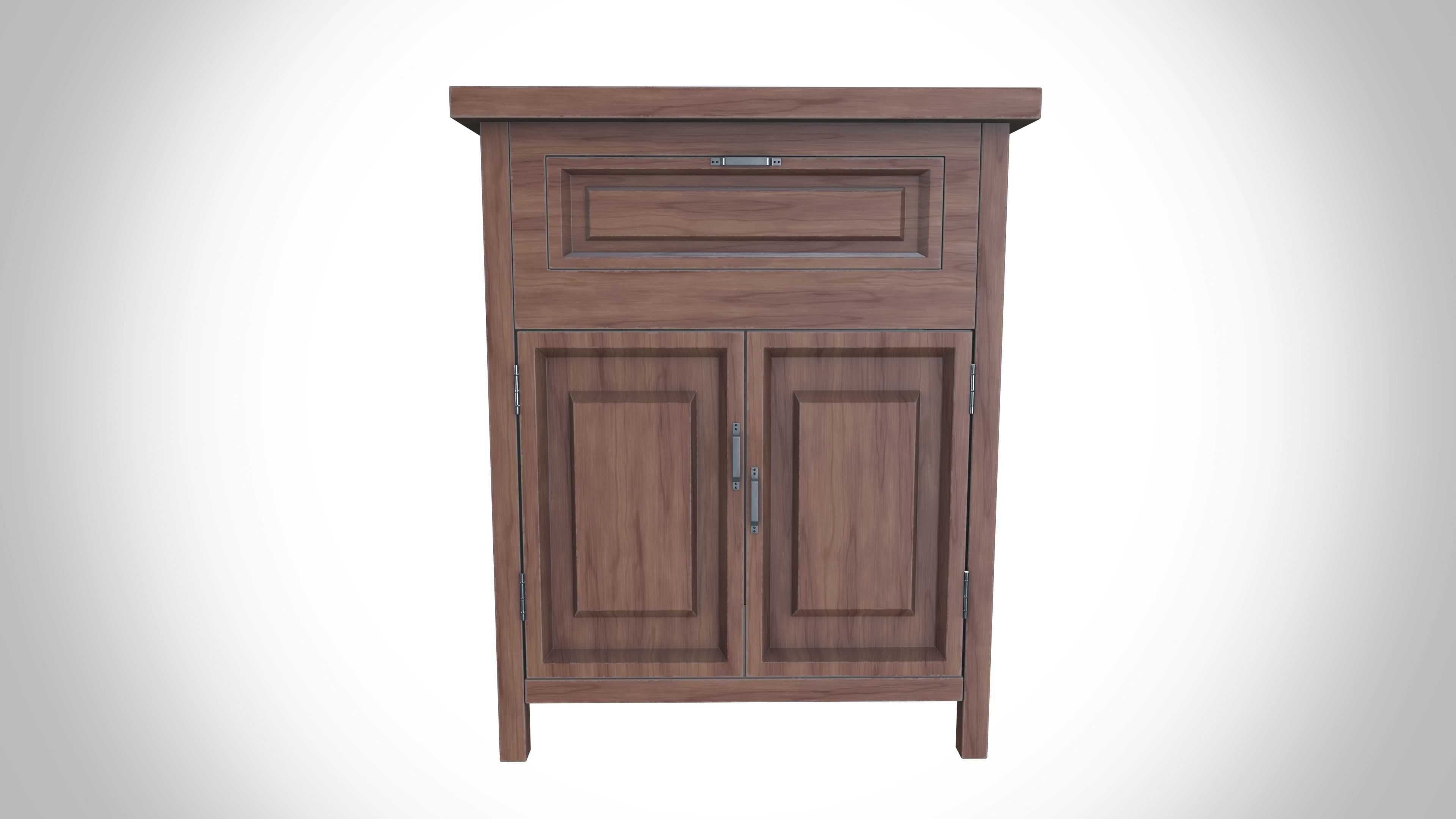 wooden cupboard 3D model_3