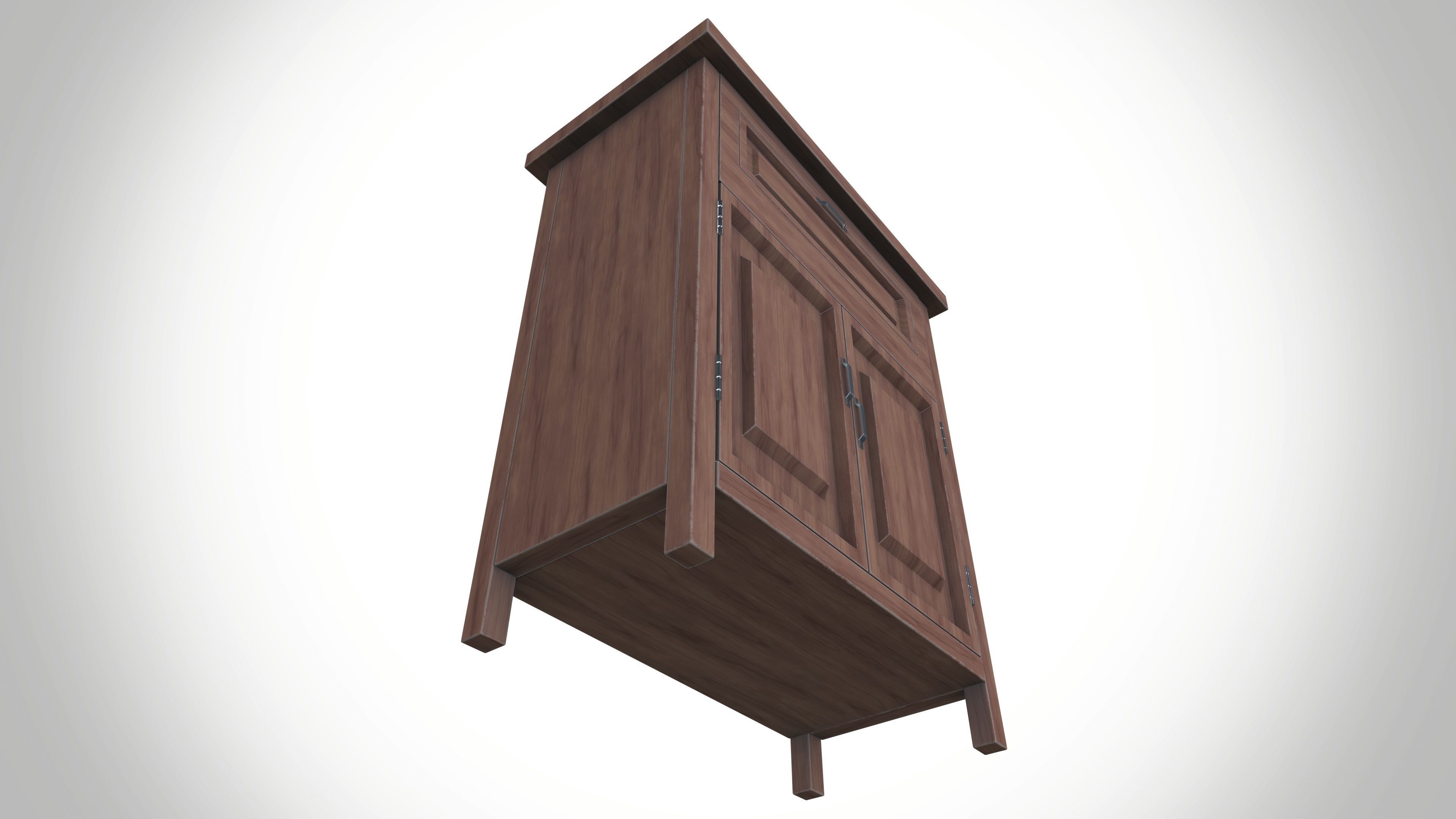 wooden cupboard 3D model_7