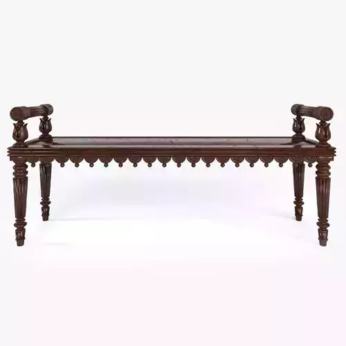 REGENCY OAK HALL BENCH