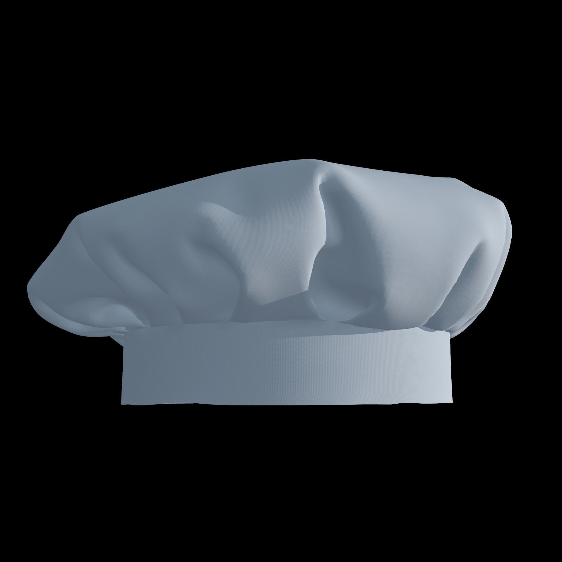 Chef Hat Mid-poly 3d model 3D model_10
