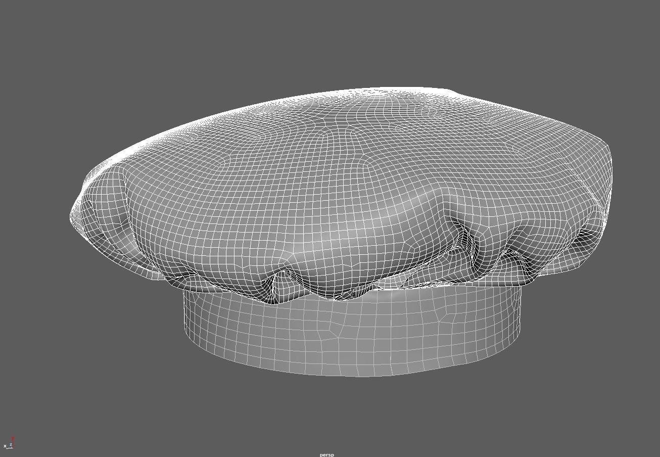 Chef Hat Mid-poly 3d model 3D model_20