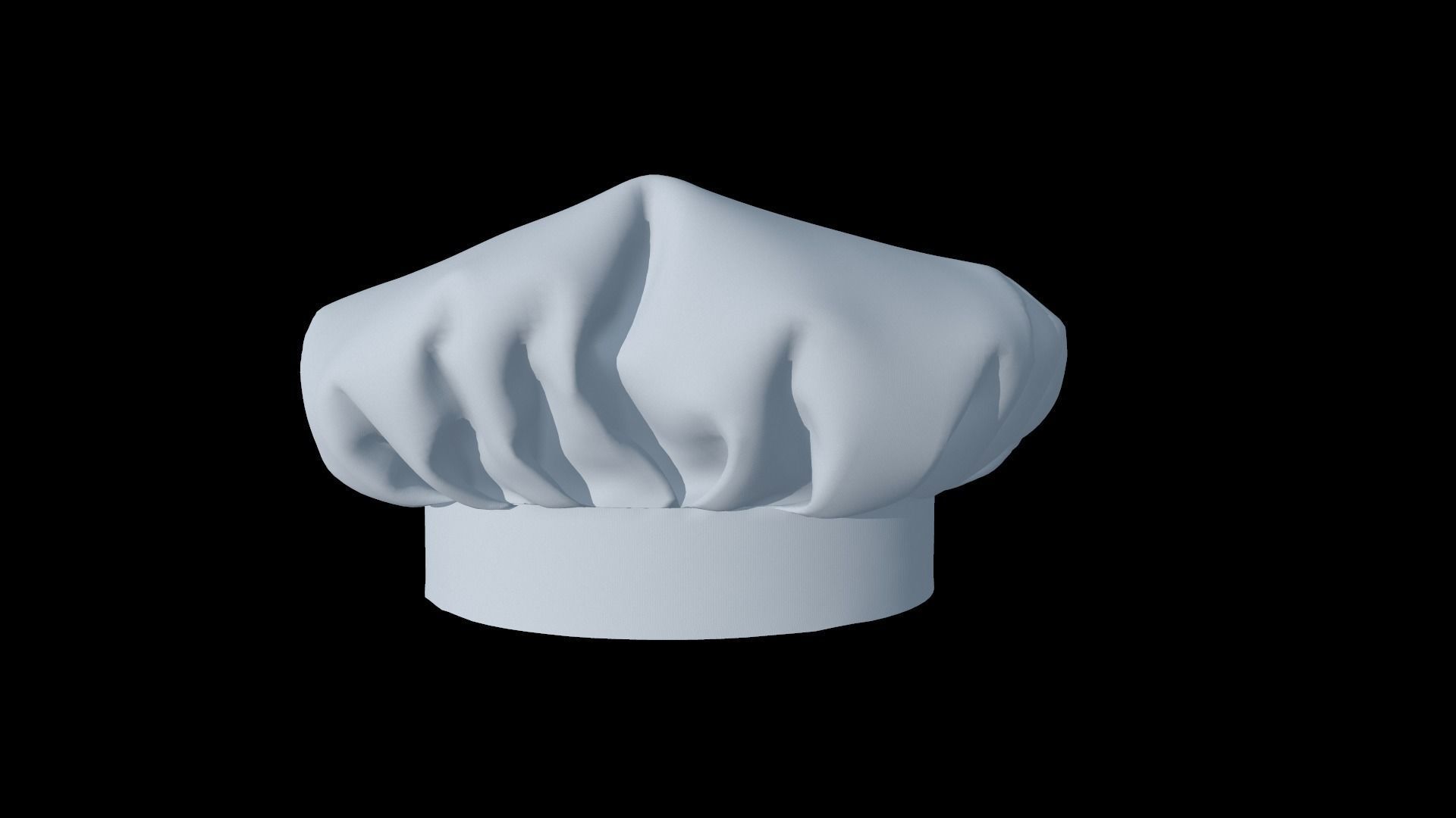 Chef Hat Mid-poly 3d model 3D model_4