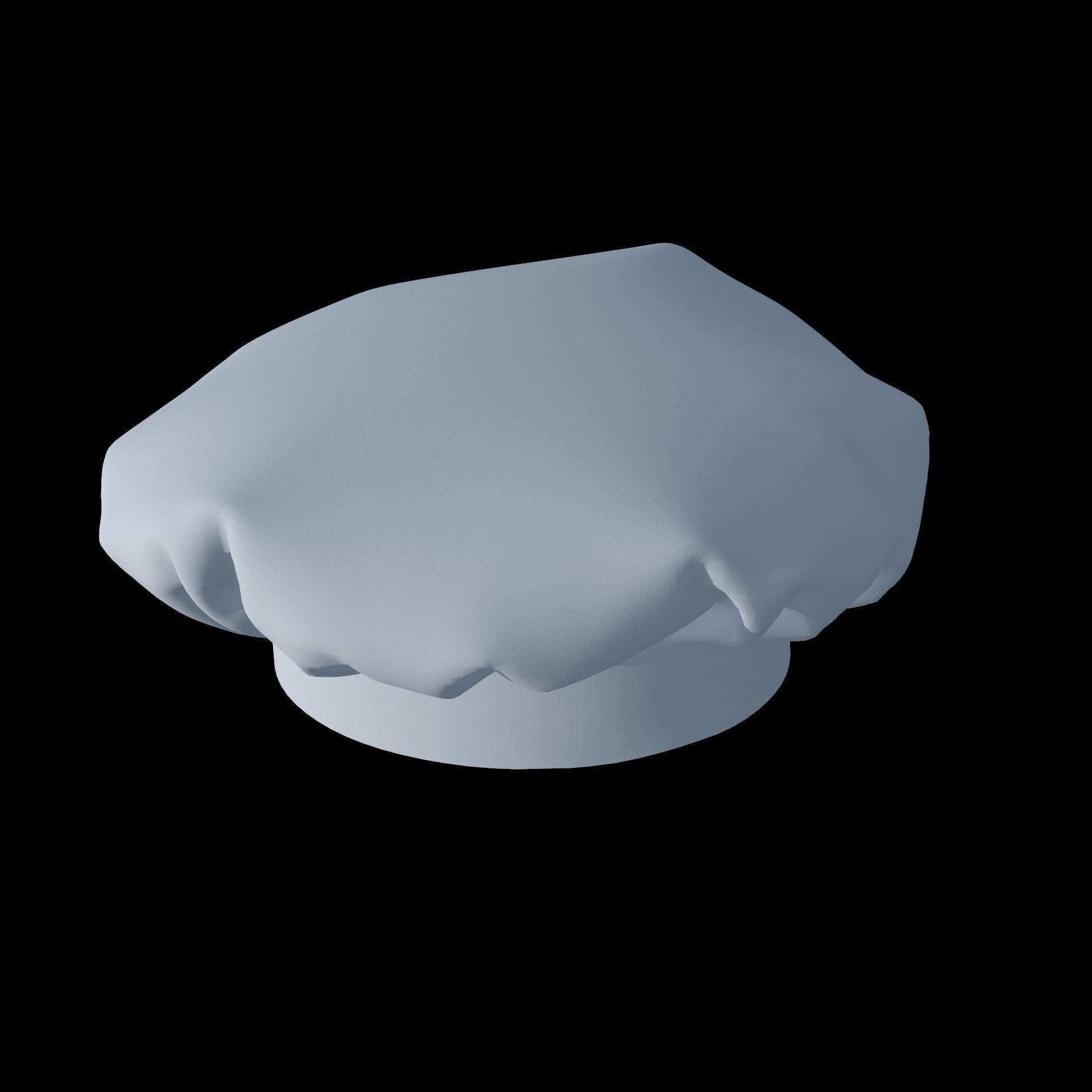 Chef Hat Mid-poly 3d model 3D model_7