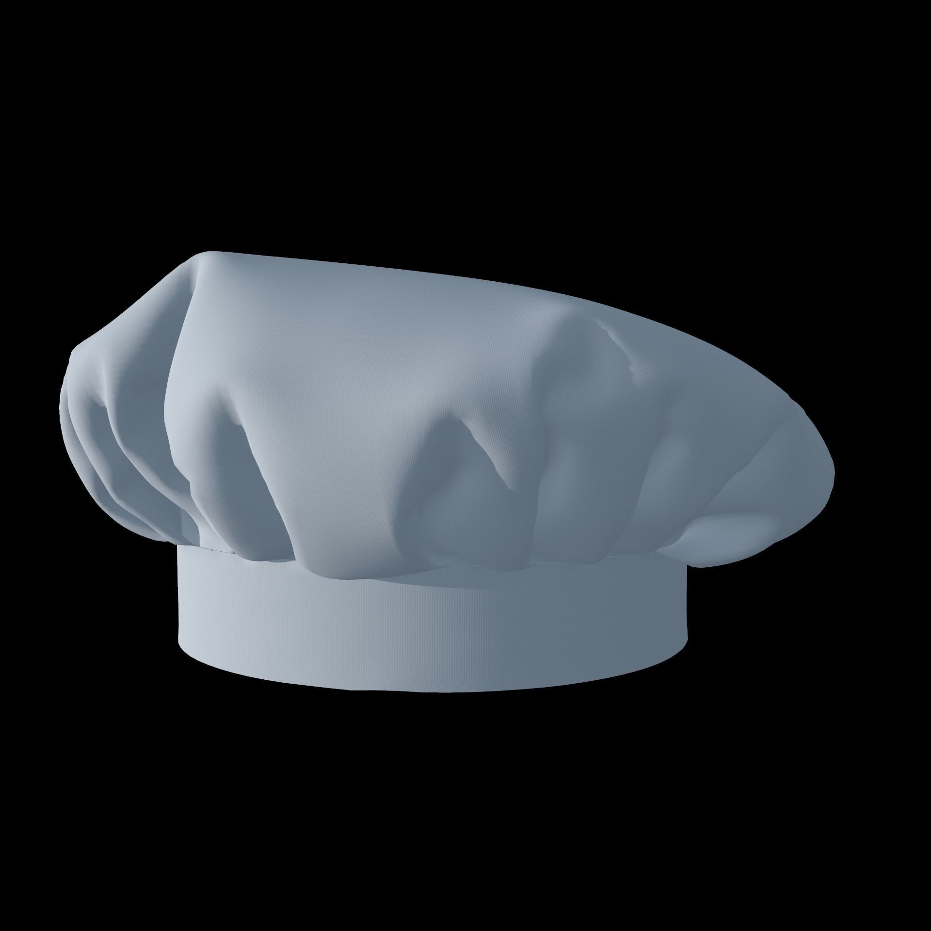 Chef Hat Mid-poly 3d model 3D model_2