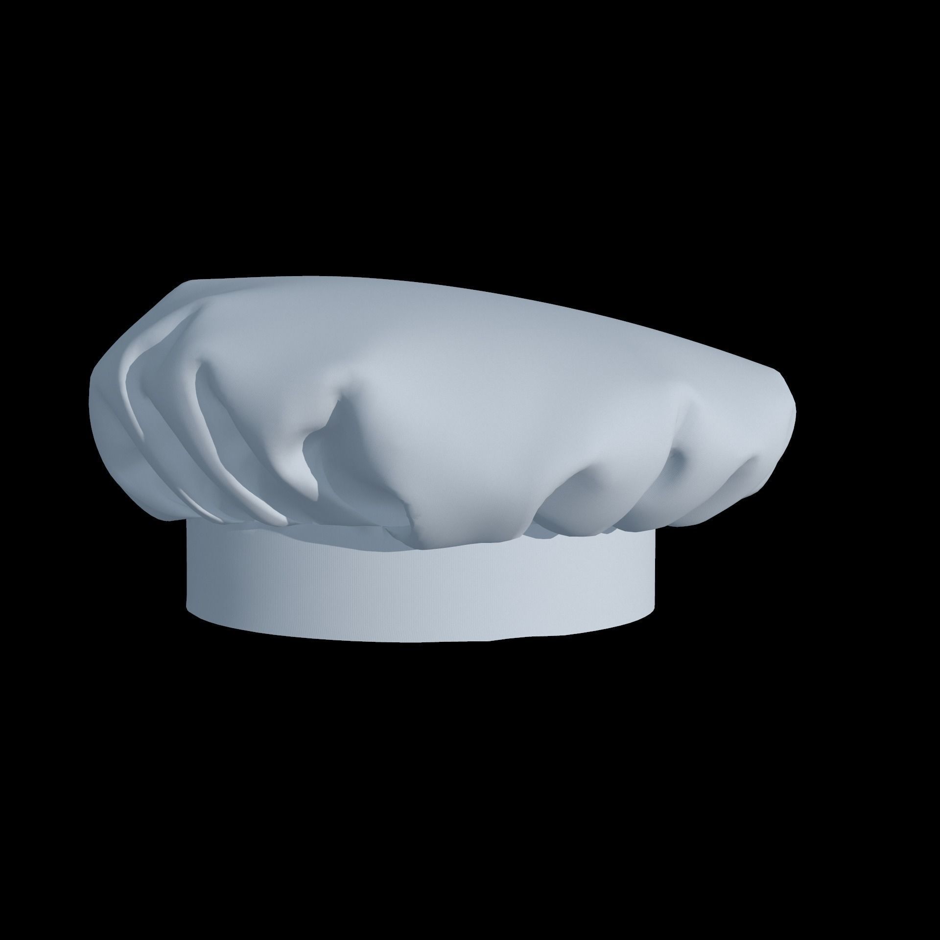 Chef Hat Mid-poly 3d model 3D model_6