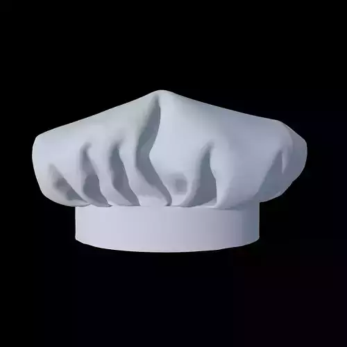 Chef Hat Mid-poly 3d model