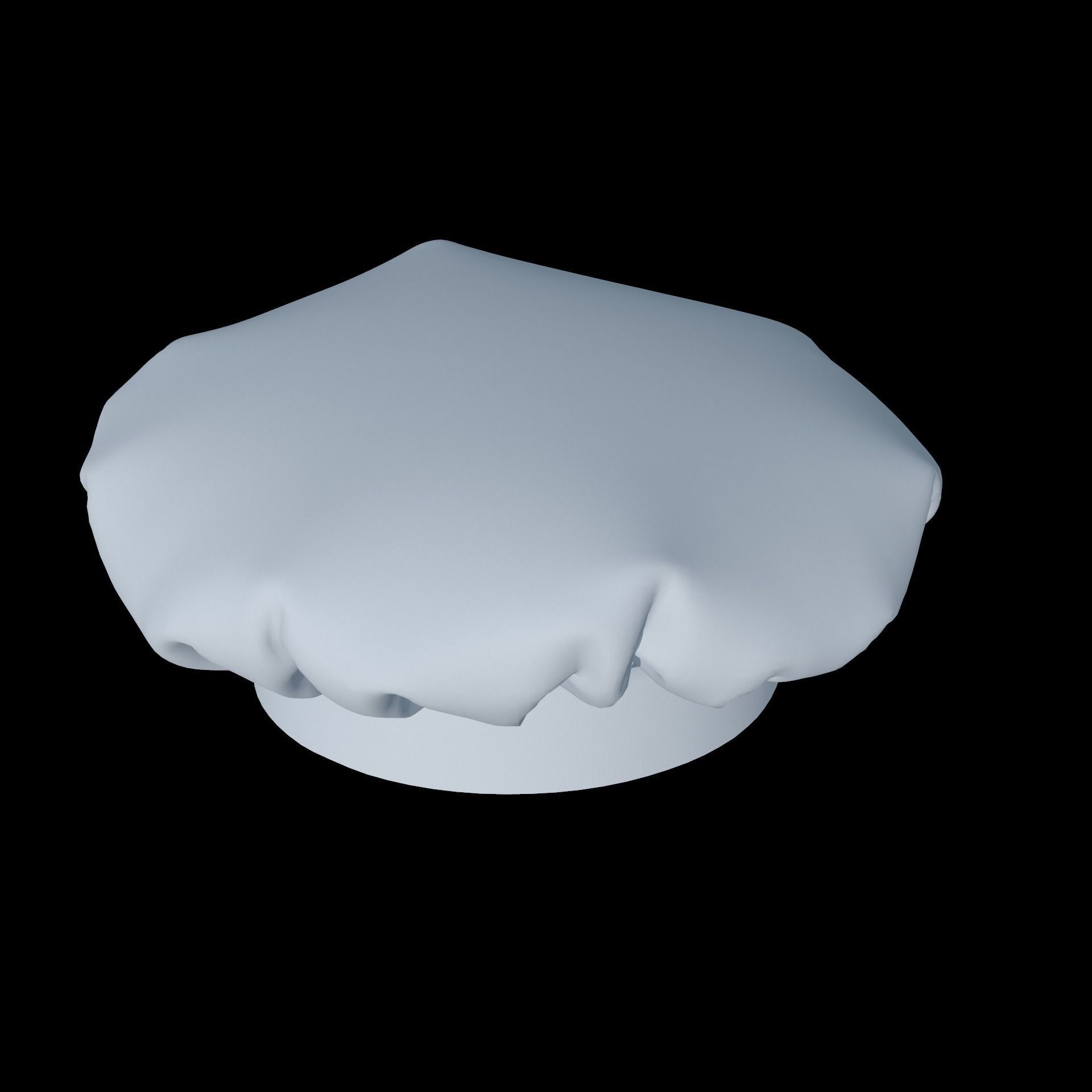 Chef Hat Mid-poly 3d model 3D model_11