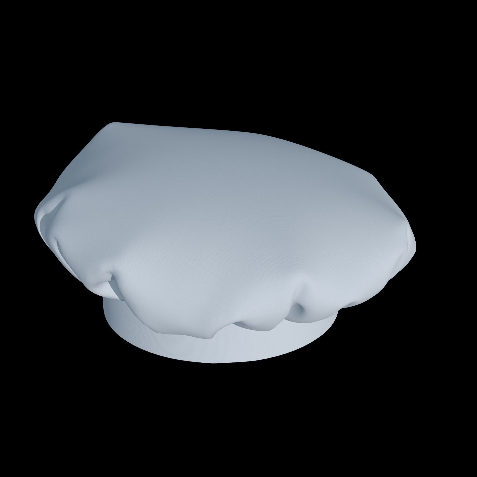 Chef Hat Mid-poly 3d model 3D model_8