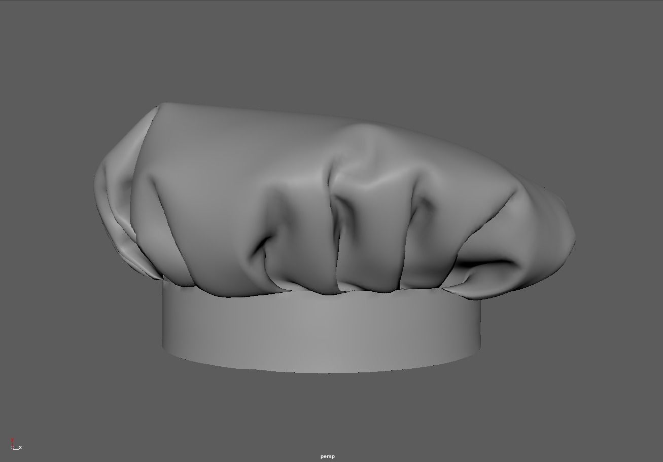 Chef Hat Mid-poly 3d model 3D model_13