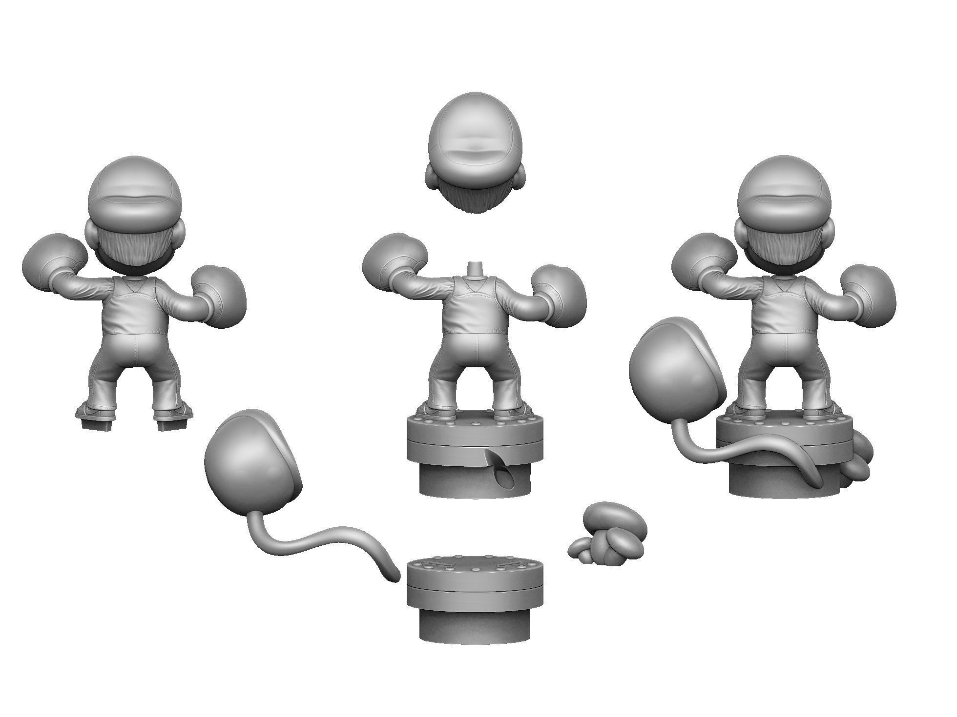 MARIO FOR 3D PRINTING STL super mario boxer 3D print model_29