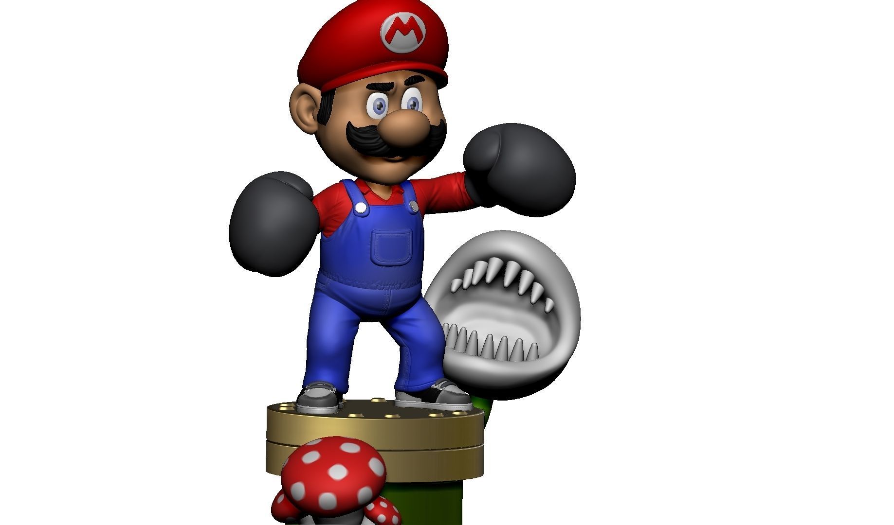 MARIO FOR 3D PRINTING STL super mario boxer 3D print model_15