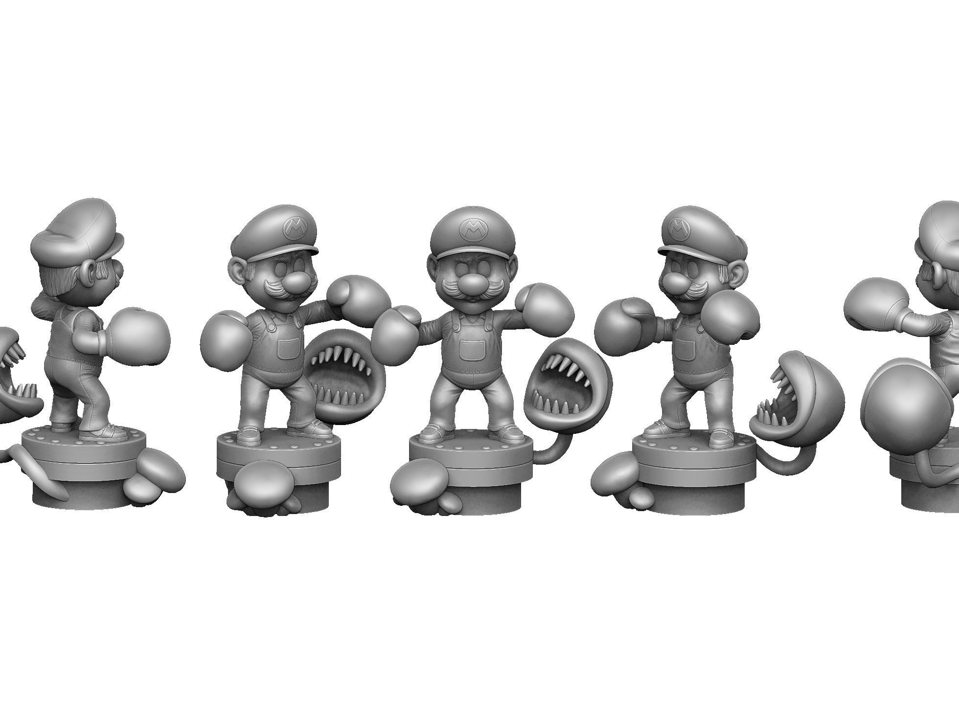 MARIO FOR 3D PRINTING STL super mario boxer 3D print model_2