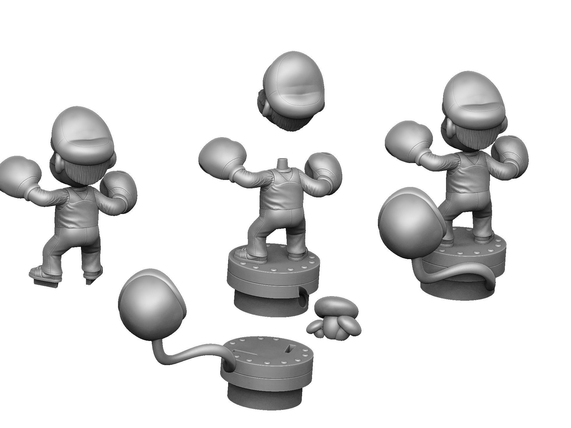 MARIO FOR 3D PRINTING STL super mario boxer 3D print model_1