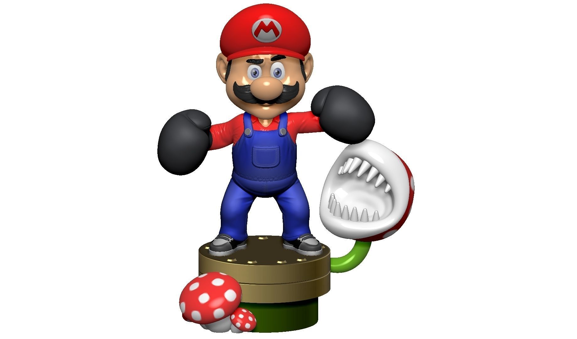 MARIO FOR 3D PRINTING STL super mario boxer 3D print model_3