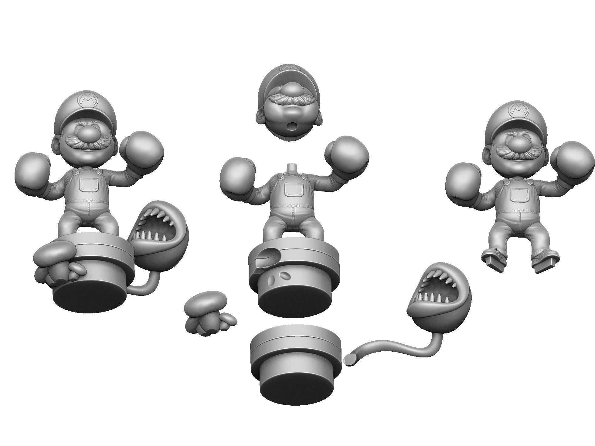 MARIO FOR 3D PRINTING STL super mario boxer 3D print model_20