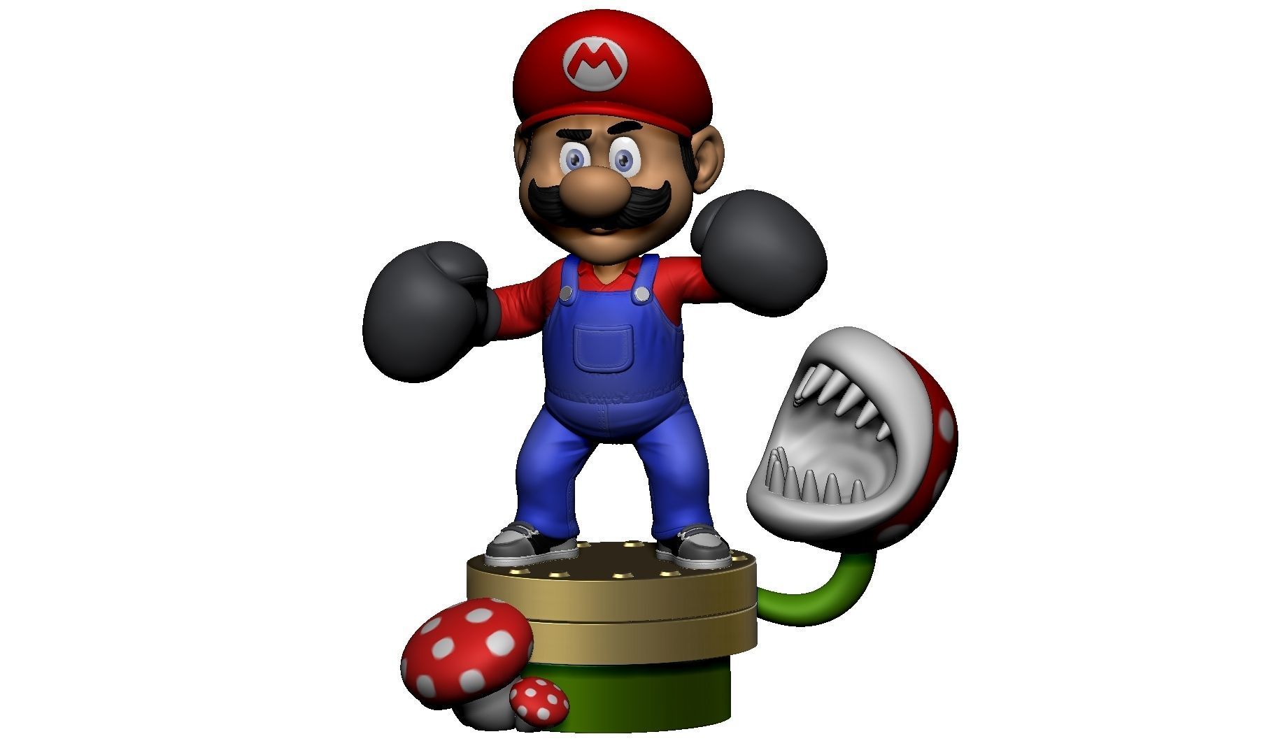 MARIO FOR 3D PRINTING STL super mario boxer 3D print model_4