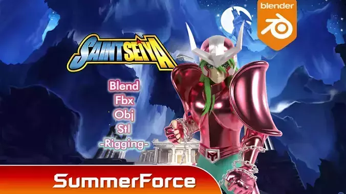 Andromeda Shun - Saint Seiya 3D model