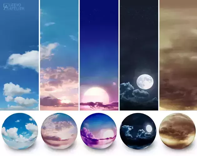 Skies 2 - Matte painting - Panoramas 360 degree