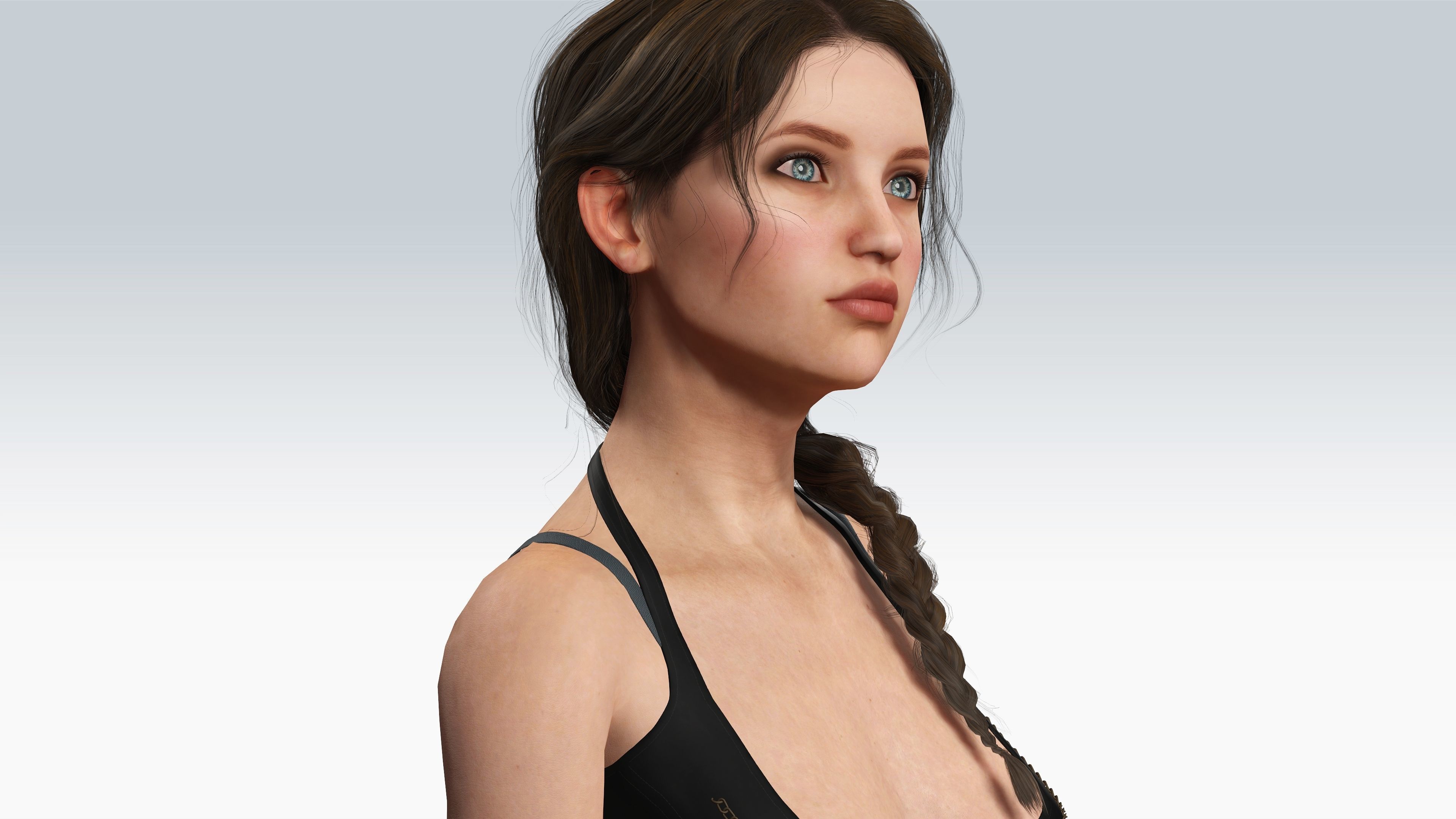 Sexy Character - Fully Rigged 3D model Low-poly 3D model_5