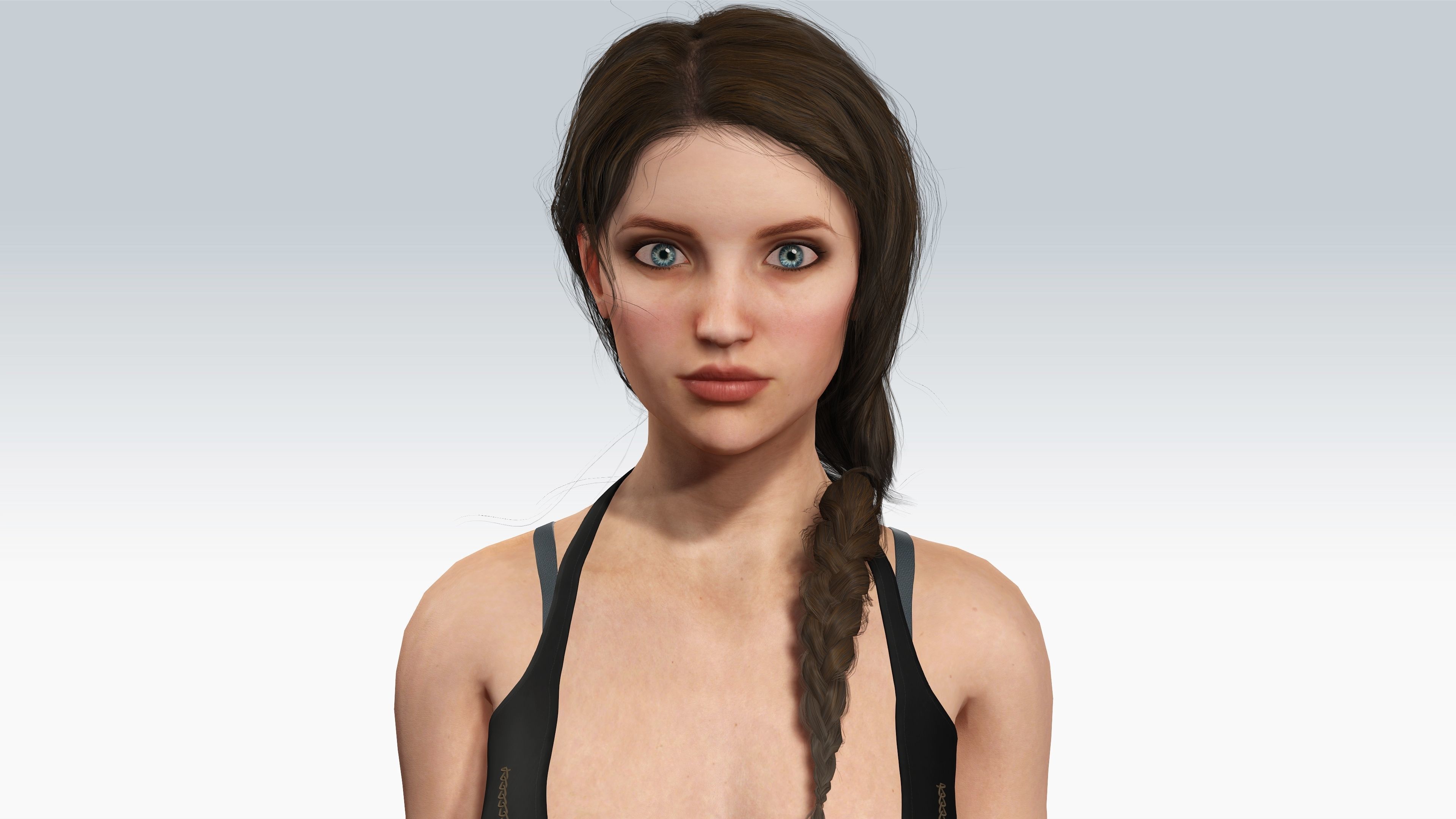 Sexy Character - Fully Rigged 3D model Low-poly 3D model_2