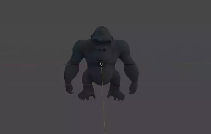 Gorilla Free low-poly 3D model Low-poly 3D model