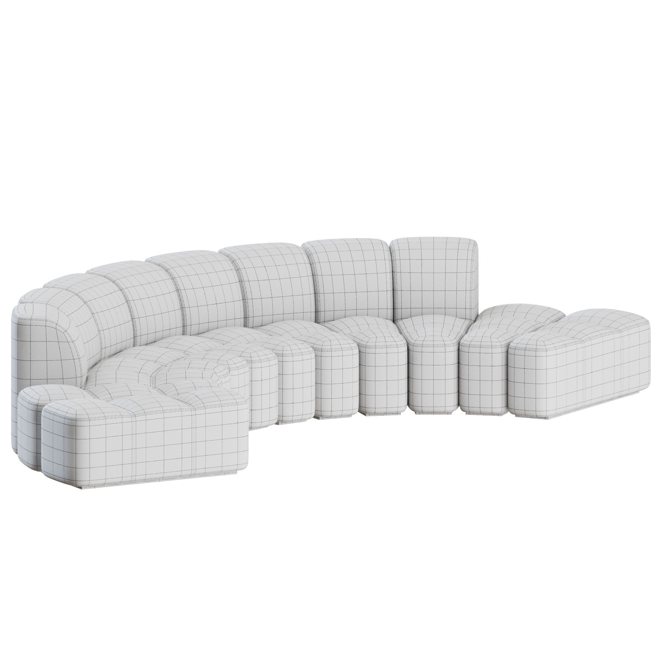 Array Modular Sofa Set 05 by MDF Italia 3D model_3