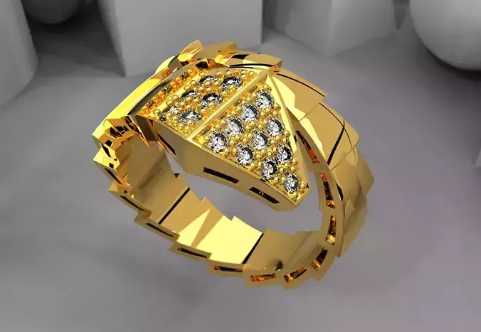 Serpent Embrace Gold Ring