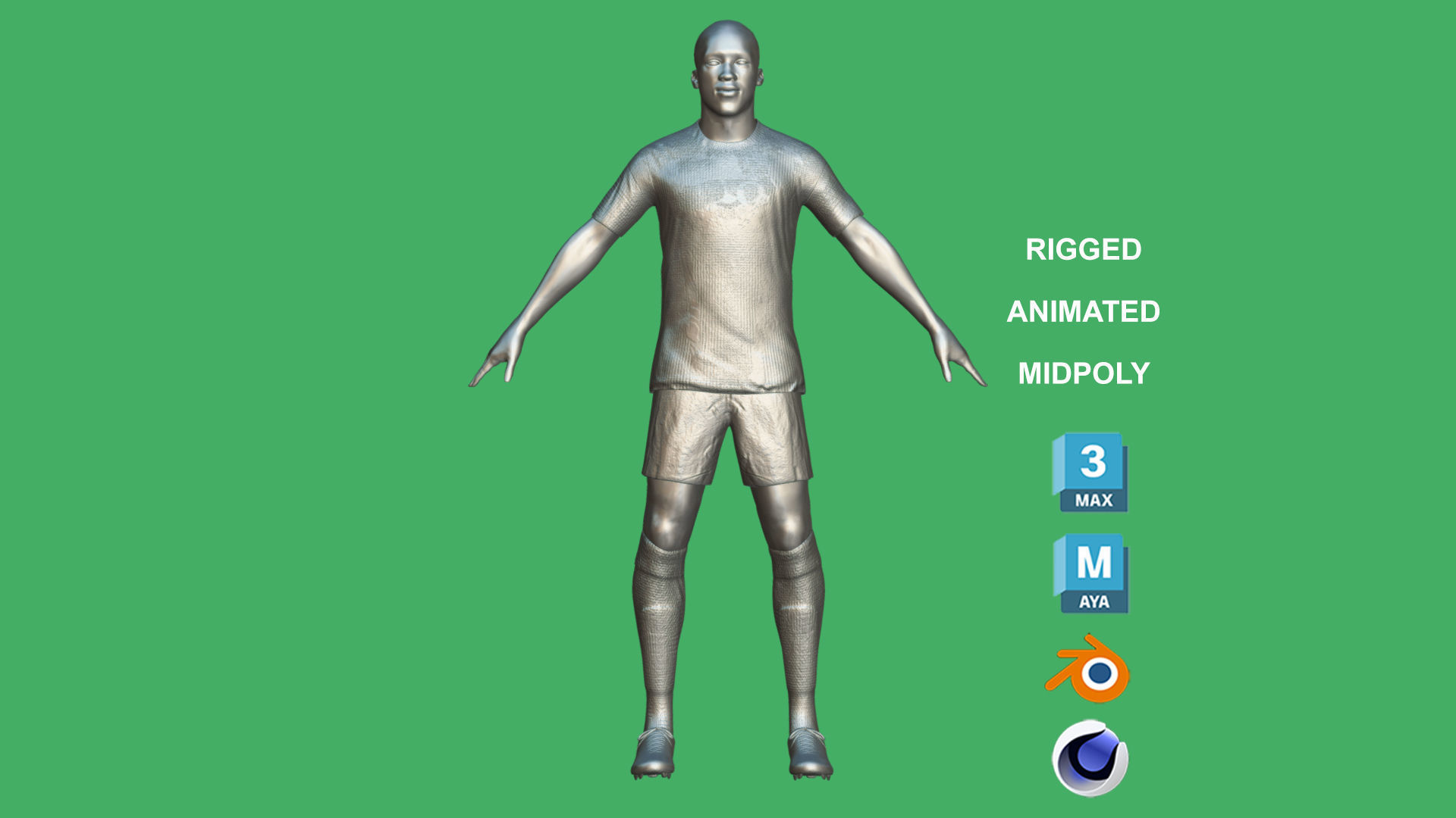 3D Rigged Ibrahima Konate France Euro 2024 3D model_2