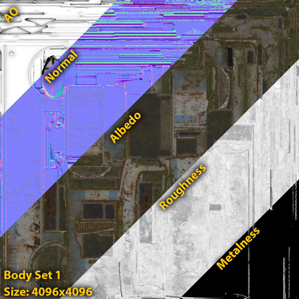LAZ-695N Bus Game Ready Set Low-poly 3D model_19