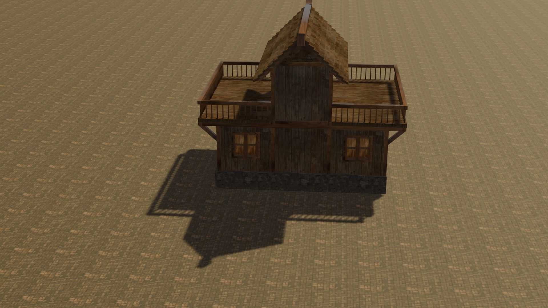 Medieval house eight 6 Low-poly 3D model_15